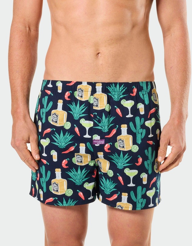 Mitch Dowd - Mens Woven Boxer Shorts 3 Pack in Tequila Print