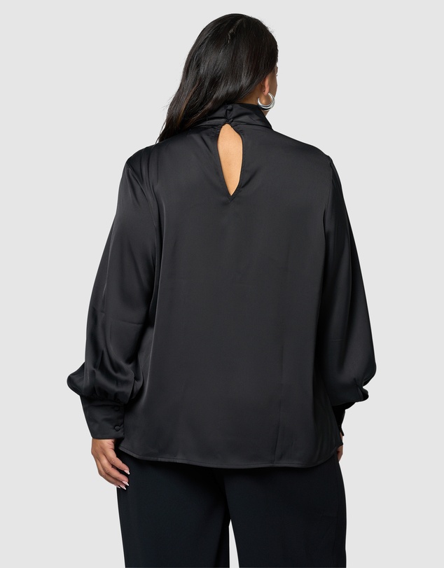 Pink Dusk by Curve Project - Bang Bang Satin Blouse