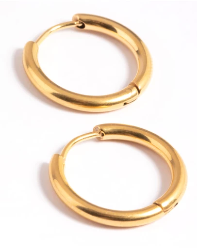 Lovisa - Gold Plated Surgical Steel Thin 12mm Hoop Earrings