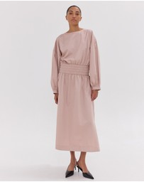 Cloth & Co. - The Shirred Billow Sleeve Dress | Lotus
