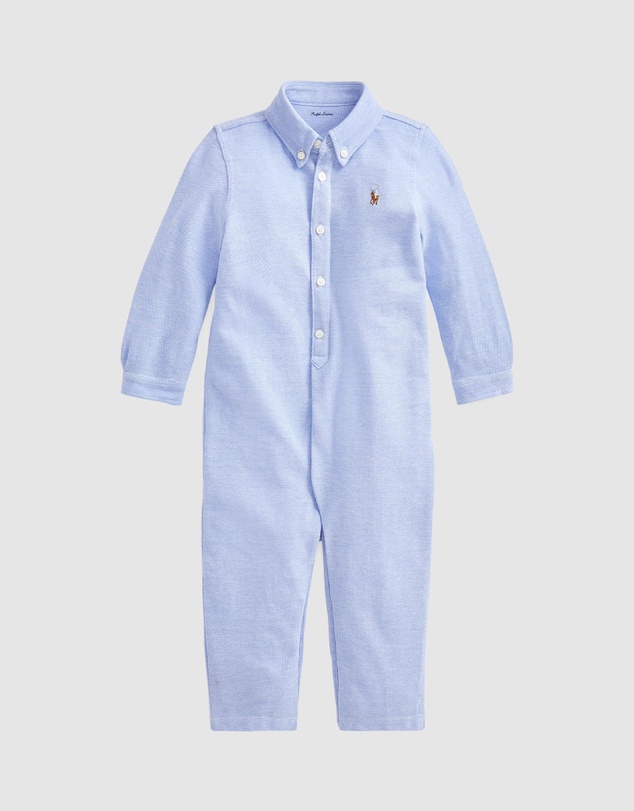 Polo Ralph Lauren - Knit Cotton Oxford Coveralls - Babies