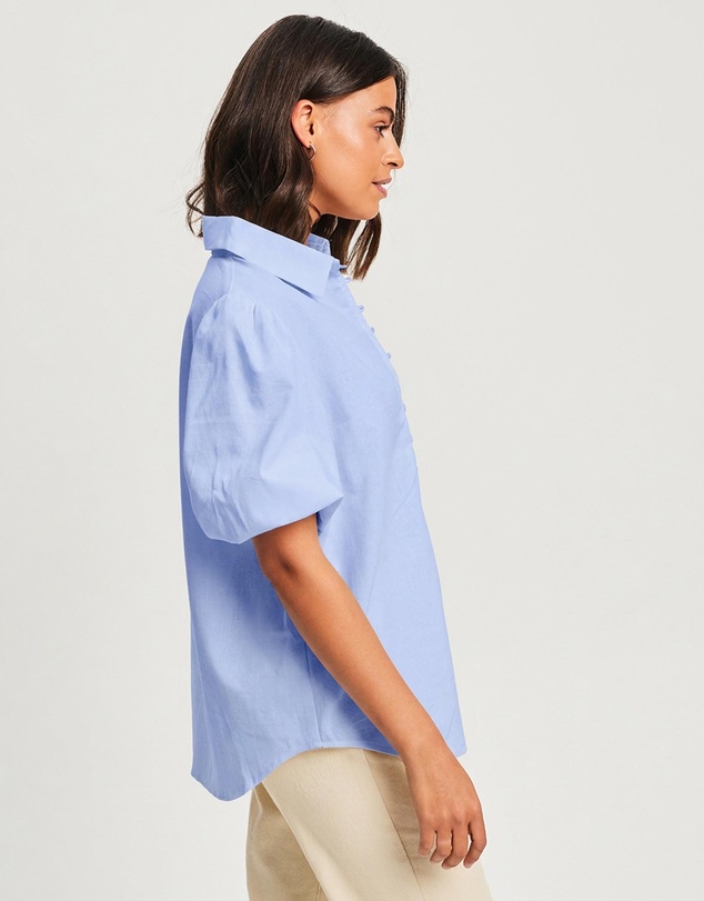 Tussah - Kiara Puff Sleeve Button Front Blouse