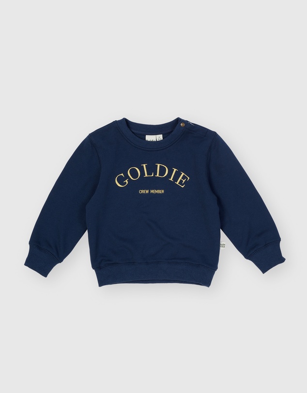 Goldie + Ace - Goldie Crew Embroidered Sweater - Babies-Kids