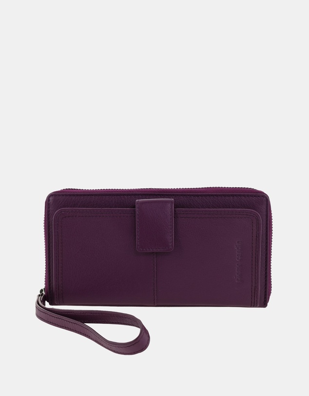 Pierre Cardin - Pierre Cardin Women's Leather Zip around wallet w/ Wristlet