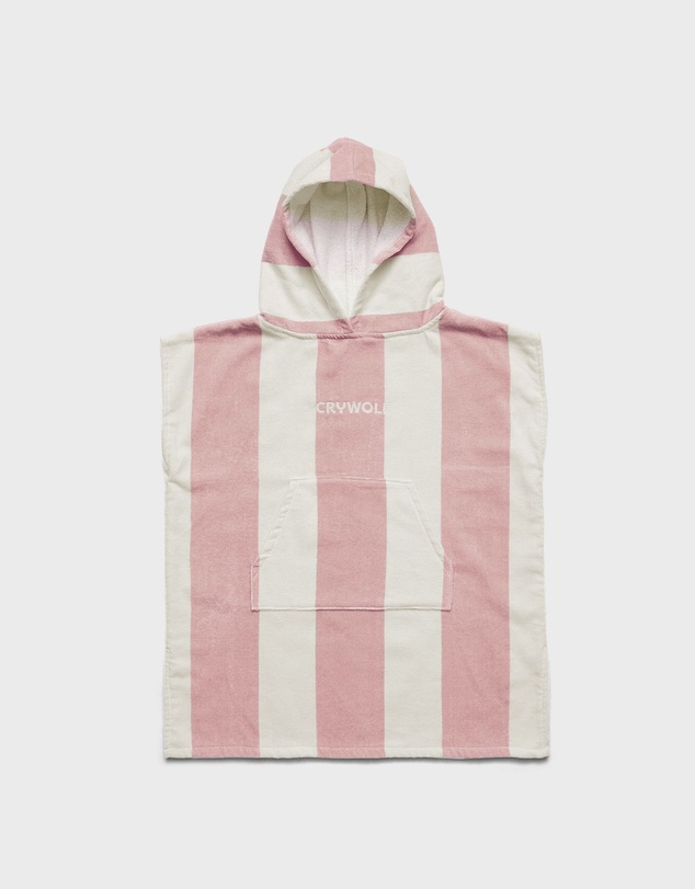 Crywolf - HOODED TOWEL Blush Stripe
