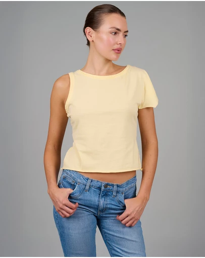 Love and Nostalgia - Two Faced Tee - Lemon Yellow