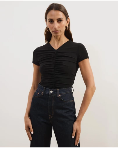 Atmos&Here - Delilah Gathered Mesh Top