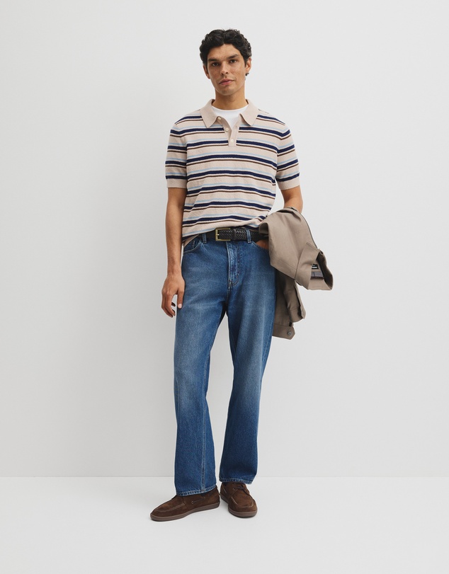 Country Road - Boucle Stripe Knit Polo