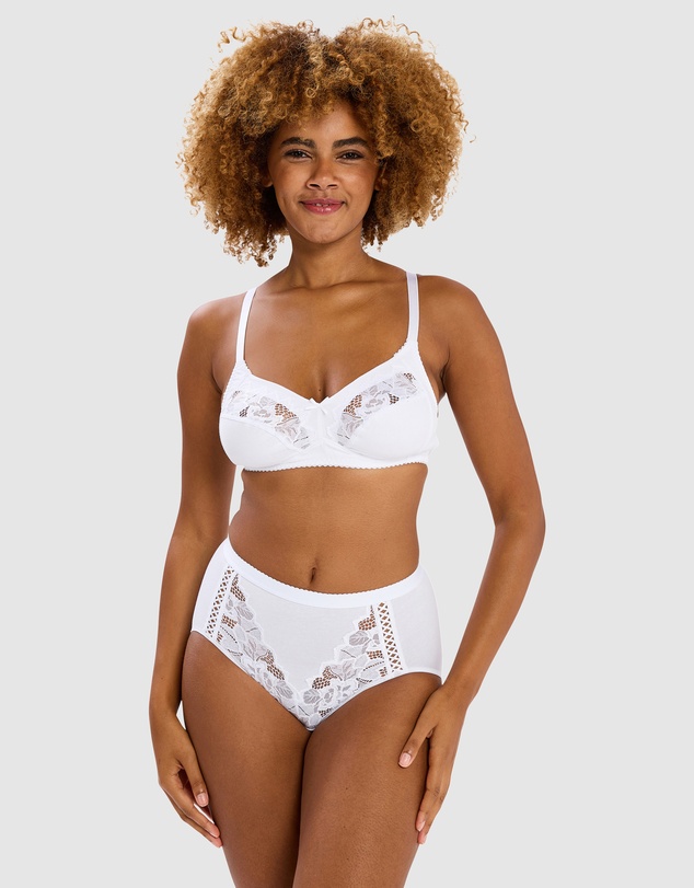Sans Complexe - Coton d'Arum Organic Cotton & Lace High Waist Shaping Brief