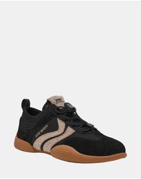 Steve Madden - Biscotti-R Black/Gold Sneakers
