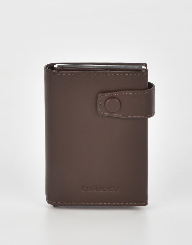 Cobb & Co - Healy Metal Chamber RFID Safe Leather Card Wallet