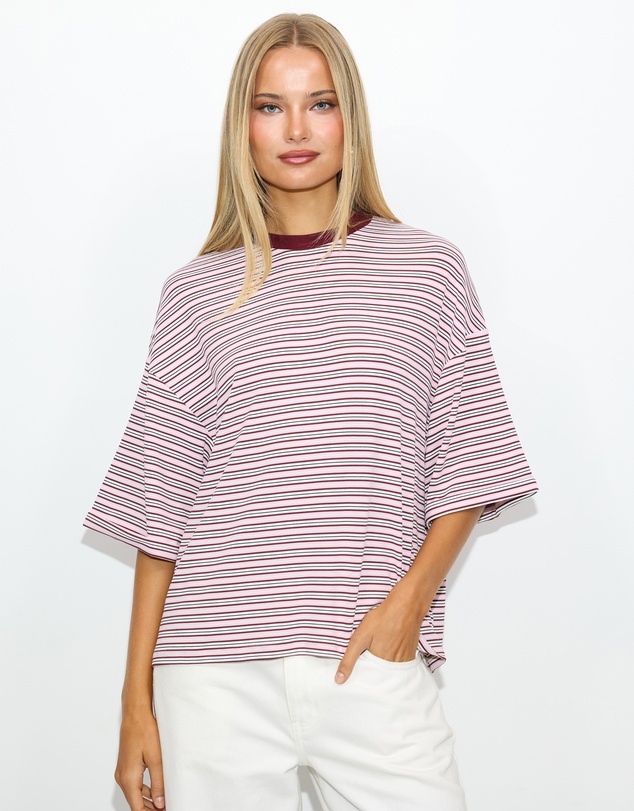 Dazie - Serve Stripe T-Shirt