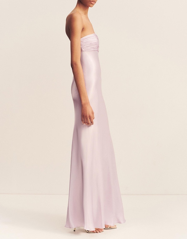 Shona Joy - La Lune Strapless Ruched Bodice Maxi Dress