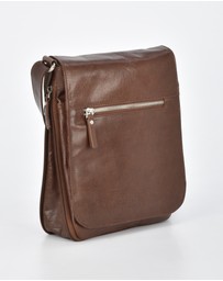 Cobb & Co - Notting Jr. Leather RFID Expandable Satchel