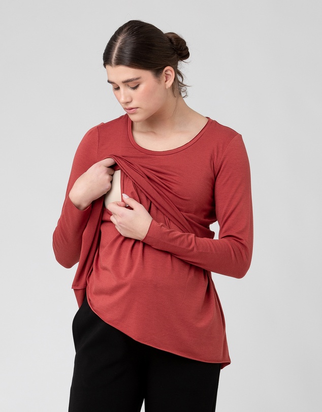 Ripe Maternity - Raw Edge Nursing Top