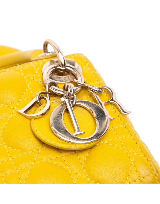 Pre-Loved by Azura Reborn - Pre-Loved Micro Lambskin Cannage Lady Dior