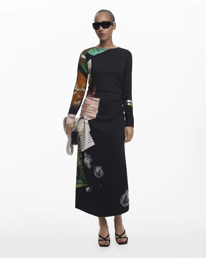 Desigual - Collage asymmetrical dress