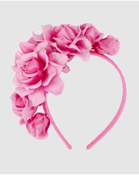 Max Alexander - Large Pink Flower Headband Fascinator