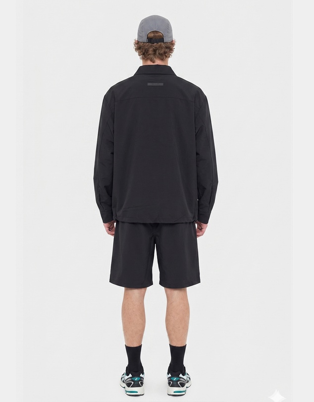 PYRA - Nero Nylon Overshirt