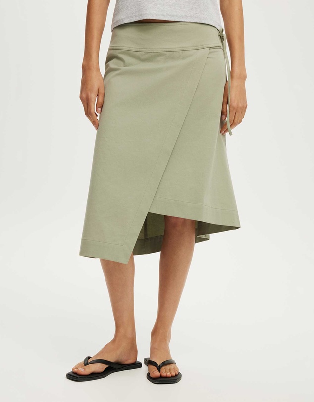 Cotton On - Lexi Utility Wrap Midi Skirt