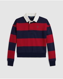Polo Ralph Lauren - Striped Cotton Fleece Rugby Shirt - Teens