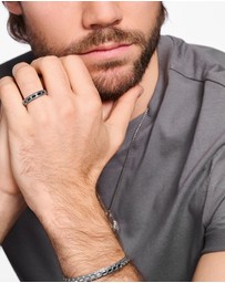 THOMAS SABO - Ring Crocodile Shell with Stones Silver Blackened