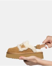 EVERAU - Australian Shepherd Ugg Rilee Platform Cow Suede Upper House Shoes