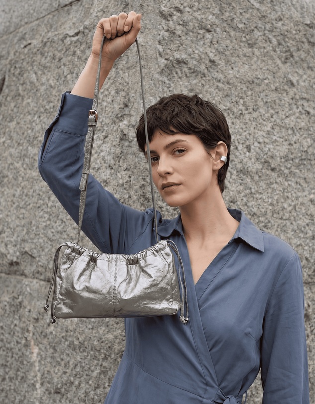 Cobb & Co - Halley Metallic Drawstring Crossbody