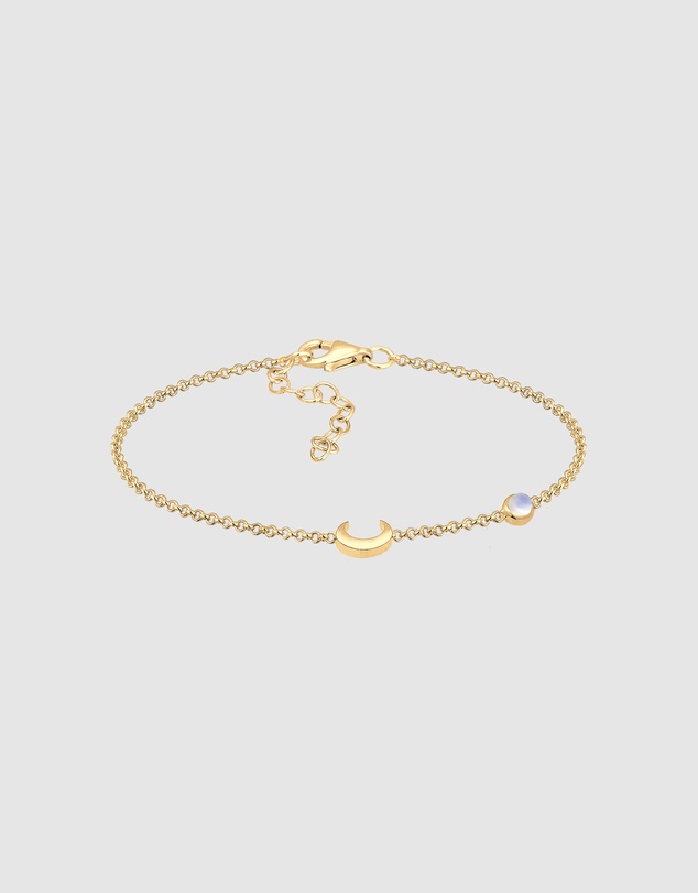 Elli Jewelry - Moonstone Bracelet in Gold-Plated 925 Silver