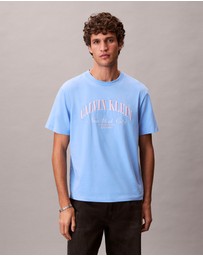 Calvin Klein Jeans - Terry Heritage Logo NYC Graphic Relaxed T-Shirt