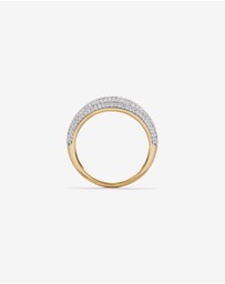 Michael Hill - Pavé Dome Ring with Cubic Zirconia in 18kt Vermeil