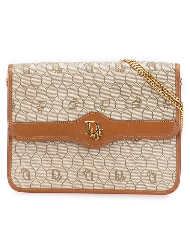 Pre-Loved by Azura Reborn - Pre-Loved Honeycomb Coated Canvas Chain Shoulder Bag