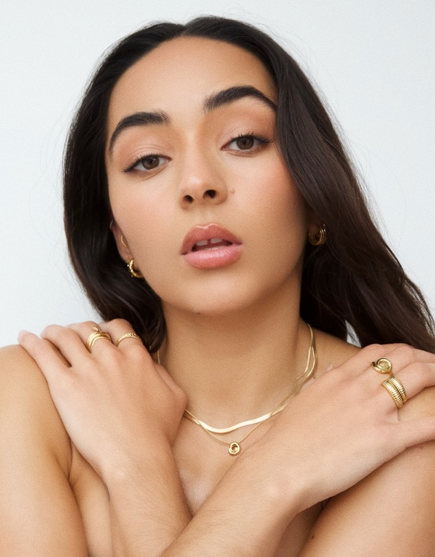 HOUSE OF SLANI - Flat Herringbone Snake Chain Necklace