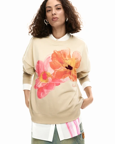 Desigual - Floral sweatshirt