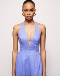 AERE - Odele Linen Halter Midi Dress