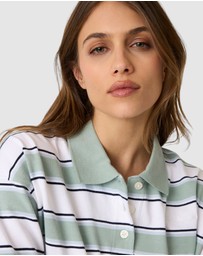 GUESS Jeans - GUESS JEANS Oversized Cropped Polo Shirt