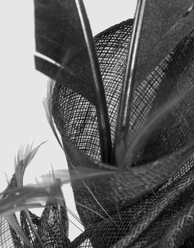 Max Alexander - Sinamay Black Racing Fascinator