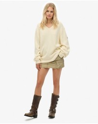 Superdry - Oversized V Neck Jumper