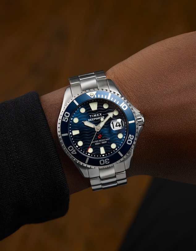 TIMEX - Deepwater Meridian 200 44mm Stainless Steel Bracelet Watch