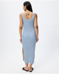 & Other Stories - Striped Rib-Knit Midi Dress