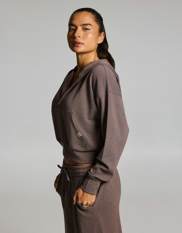 Rockwear - Waffle Jersey Zip Through Hoodie