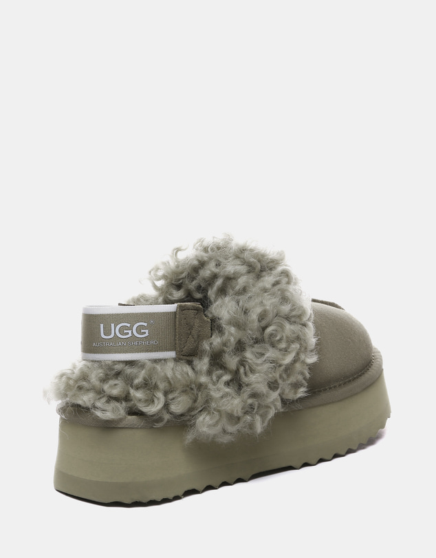 EVERAU - Australian Shepherd Ugg Waffle Curly Platform Cow Suede Upper House Shoes