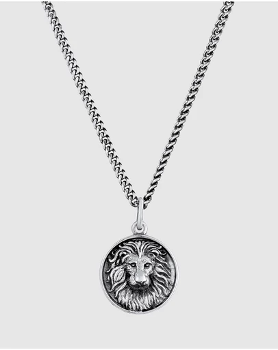 Kuzzoi - ICONIC EXCLUSIVE - Lion Pendant Necklace in 925 Sterling Silver