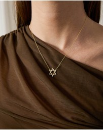 Bianc - Star of David Baguette Necklace