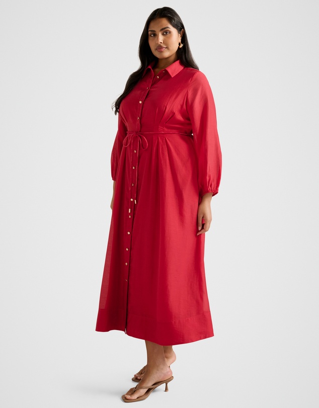 Forever New Curve - Evelyn Curve Seam Detail Midi Dress