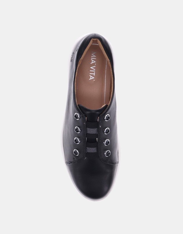 Mia Vita - Bingo Elastic Lace Sneaker - Black