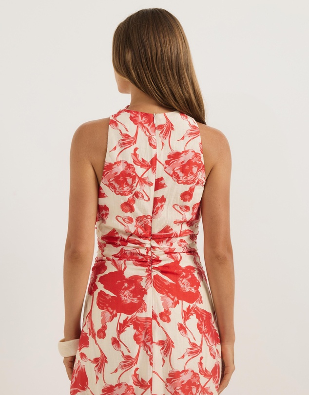 Atmos&Here - Gerogie Cotton Poplin Midi Dress