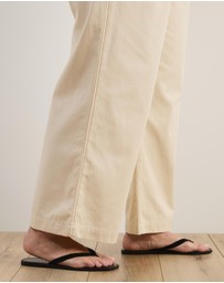 Atmos&Here Curvy - Willow Piping Cotton Twill Pants