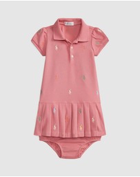 Polo Ralph Lauren - Polo Pony Stretch Mesh Polo Dress - ICONIC EXCLUSIVE - Babies