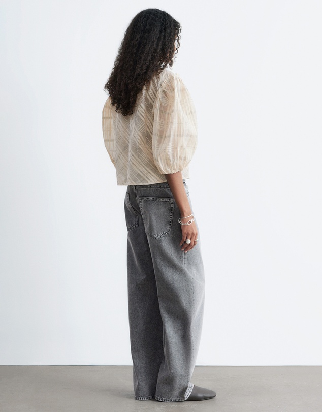 & Other Stories - Balloon-Sleeve Jacquard Blouse